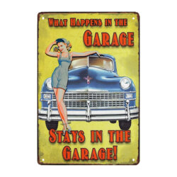 pin up y placa de metal para coche