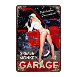 placa de carretera de metal pin up