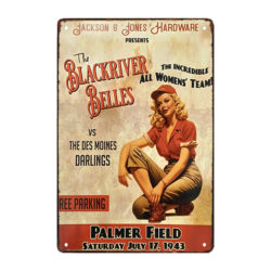 pin up de placa metalica de 1944