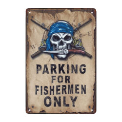 placa de metal de buceo pirata
