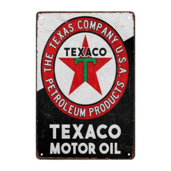 bomba de combustible de placa metalica texaco
