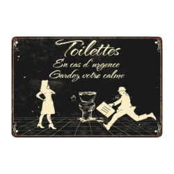 placa de metal para decoracion de bano