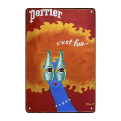 placa de metal del pub old perrier