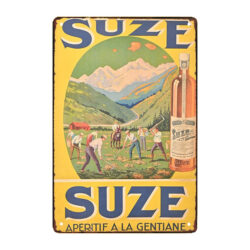 placa de pub de metal antiguo suze