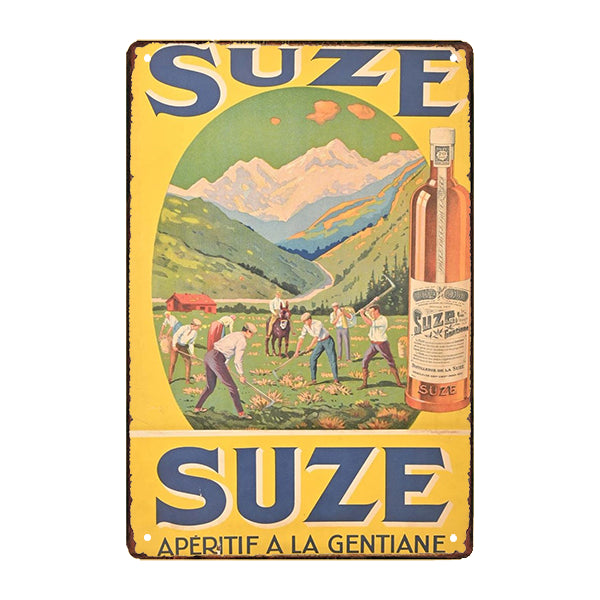 placa de pub de metal antiguo suze placa de pub de metal antiguo suze