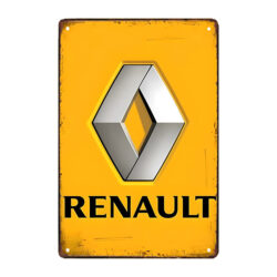 publicidad en placa metalica de renault
