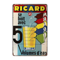 placa de metal pub ricard