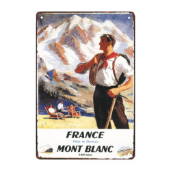 placa publicitaria metalica de chamonix mont blanc