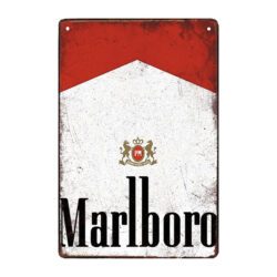 placa publicitaria metalica para cigarrillos
