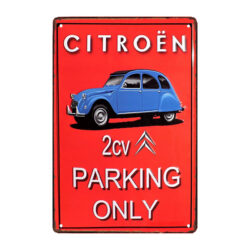 placa metalica publicitaria de aparcamiento de citroen