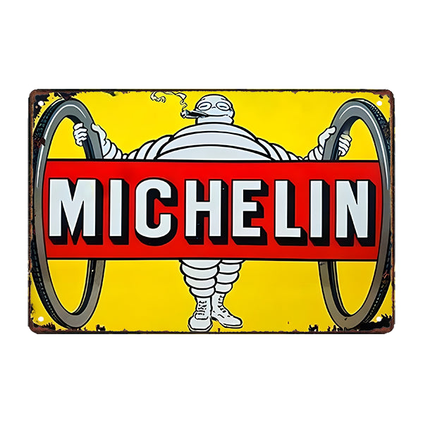 placa metalica publicitaria de michelin placa metalica publicitaria de michelin