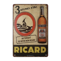 placa publicitaria de metal ricard