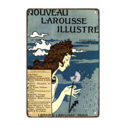 placa publicitaria metalica de larousse