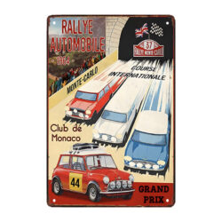 placa de rally de metal