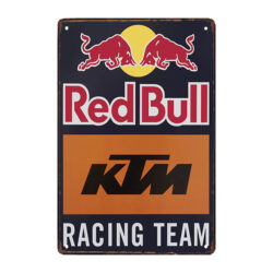placa de metal redbull