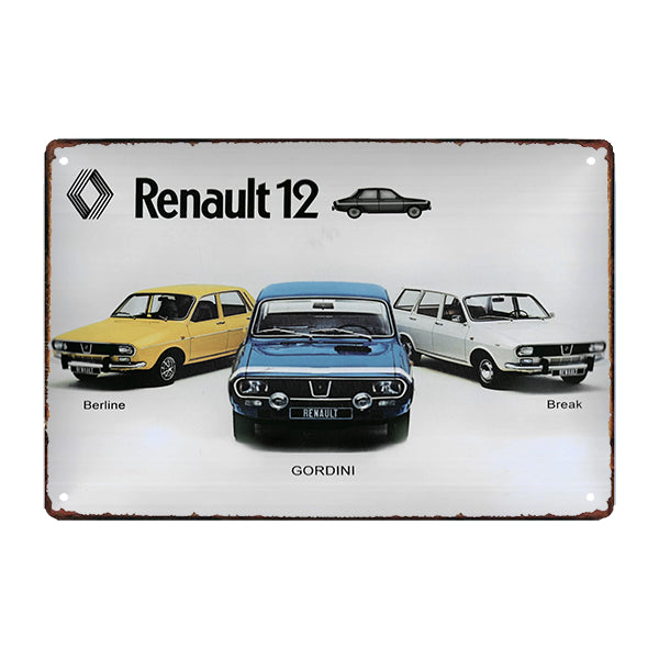 placa metalica renault 12 placa metalica renault 12