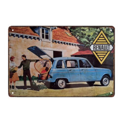 placa metalica renault 4l