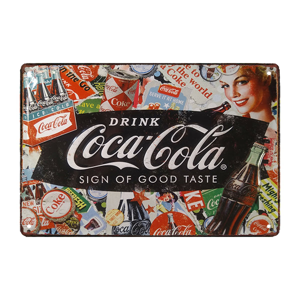 placa metalica retro de coca cola placa metalica retro de coca cola