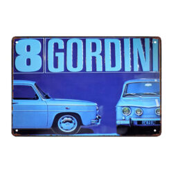 placa metalica del renault 8