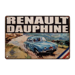 placa metalica del renault dauphine