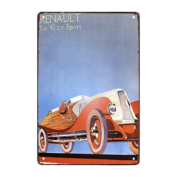 placa metalica de renault sport