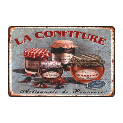 placa metal retro confitura de provence