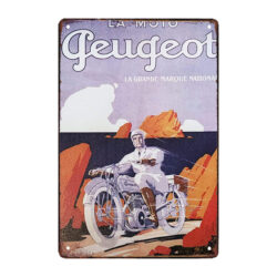 placa de metal de motocicleta retro