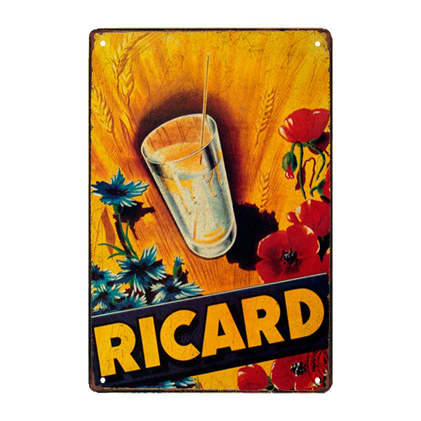 placa de metal ricard vidrio placa de metal ricard vidrio
