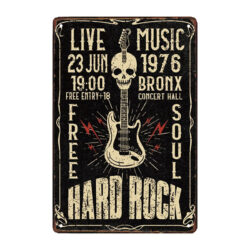 placa de metal rock