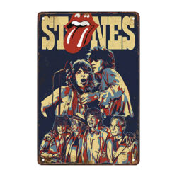 placa de metal de los rolling stones