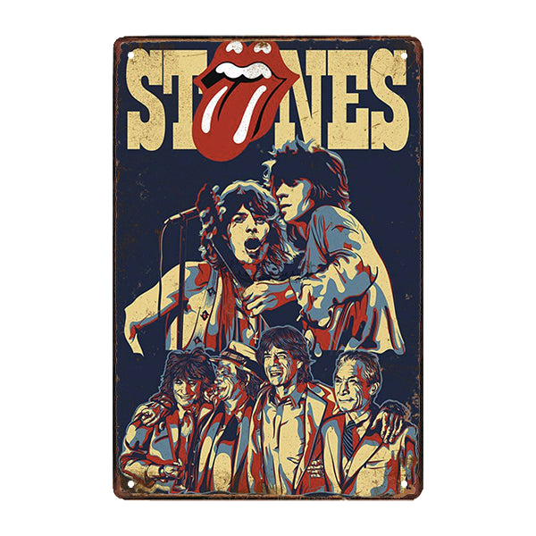 placa de metal de los rolling stones placa de metal de los rolling stones