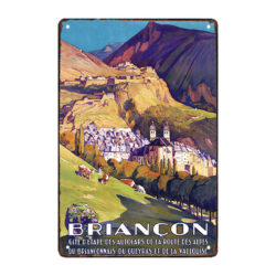 placa metalica de la ruta de los alpes