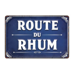 ruta del ron con placa metalica