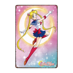 placa de metal de sailor moon