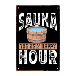 placa de metal para sauna