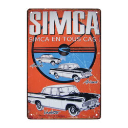 placa de metal simca