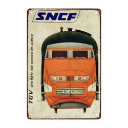 placa de metal vintage sncf