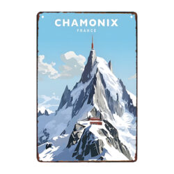 placa de recuerdo de chamonix mont blanc