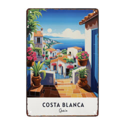 placa de metal de recuerdo costa blanca
