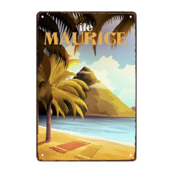 placa de metal de recuerdo de mauricio