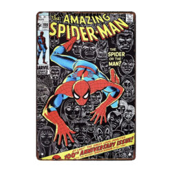 placa de metal de spiderman