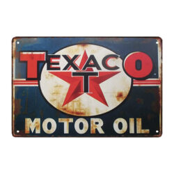 placa de metal texaco