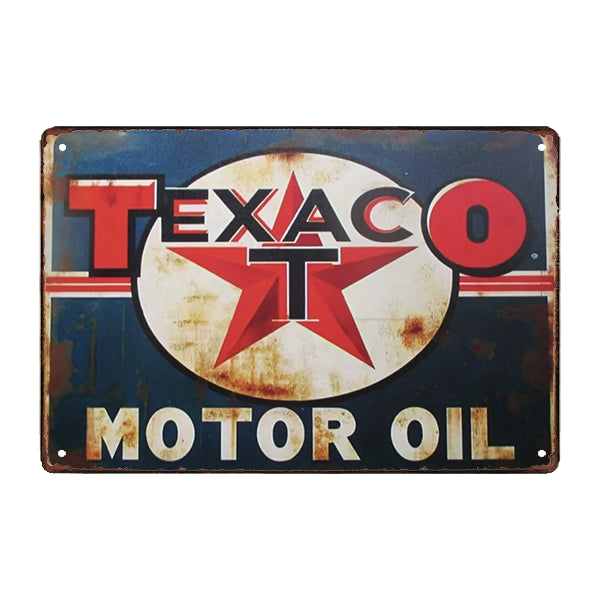placa de metal texaco placa de metal texaco