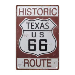 placa de metal texas