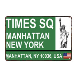 placa de metal de times square