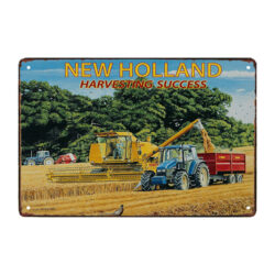 tractor new holland con placa metalica