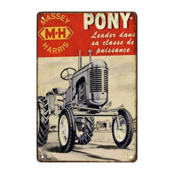 tractor poni de placa metalica