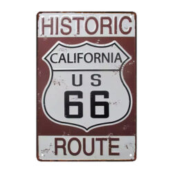 placa metalica de la ruta 66
